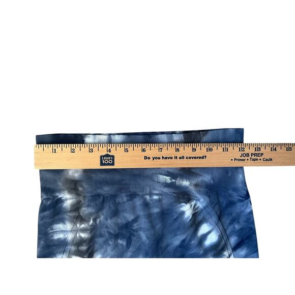 Tory Burch Sport Tie Dye Seamless 7/8 Leggings Blue High Rise Gym Workout Medium - Picture 6 of 7